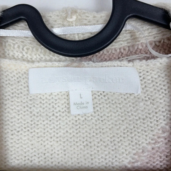 ADYSON PARKER |  DROP SHOULDER COLOR BLOCK OATMEAL COMBO CARDIGAN SWEATER - Picture 8 of 11